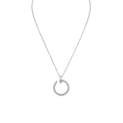 Collier Pendentif CARTIER "Just un Clou" en or blanc et diamants - Castafiore