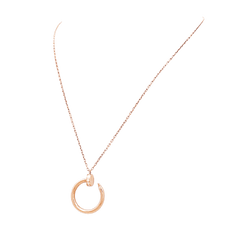 Collier Pendentif CARTIER "Juste un Clou" en or rose et diamants - Castafiore