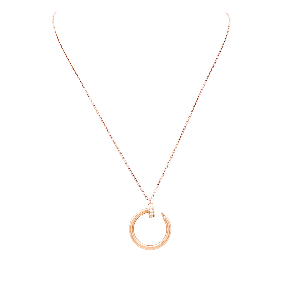 Collier Pendentif CARTIER "Juste un Clou" en or rose et diamants - Castafiore