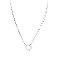 Collier Pendentif CARTIER "Love" en or blanc et diamants - Castafiore