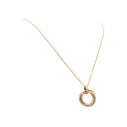 Collier Pendentif CARTIER "Trinity" en or blanc, or jaune, or rose et diamants - Castafiore
