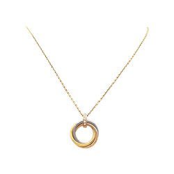 Collier Pendentif CARTIER "Trinity" en or blanc, or jaune, or rose et diamants - Castafiore