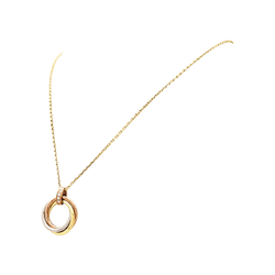 Collier Pendentif CARTIER "Trinity" en or blanc, or jaune, or rose et diamants - Castafiore