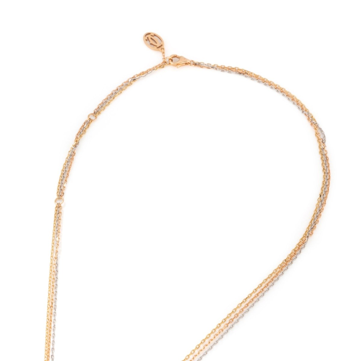 Collier Pendentif CARTIER "Trinity" en or jaune, or blanc et or rose - Castafiore