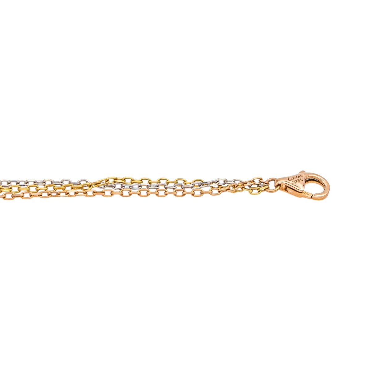 Collier Pendentif CARTIER "Trinity" en or jaune, or blanc, or rose et diamants - Castafiore