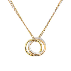 Collier Pendentif CARTIER "Trinity" en or jaune, or blanc, or rose et diamants - Castafiore