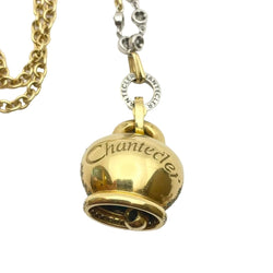 Collier Pendentif CHANTECLER en or blanc, or jaune, tsavorites, turquoises et diamants - Castafiore