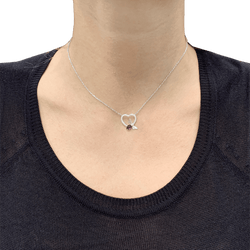 Collier Pendentif CHAUMET "Attrape - moi si tu m'aimes" en or blanc, améthyste et diamants - Castafiore