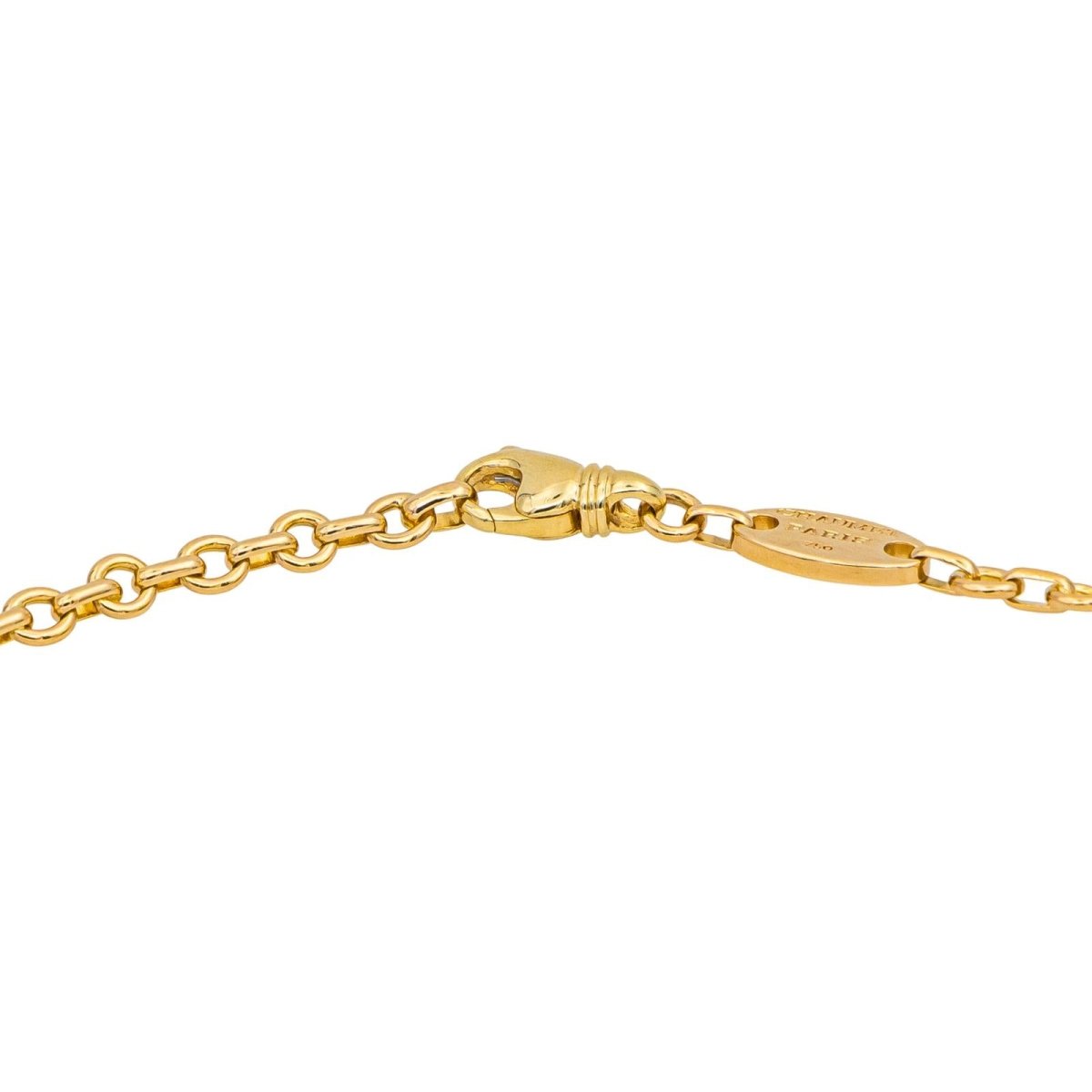 Collier Pendentif CHAUMET "Coeur Lien" en or jaune et diamants - Castafiore