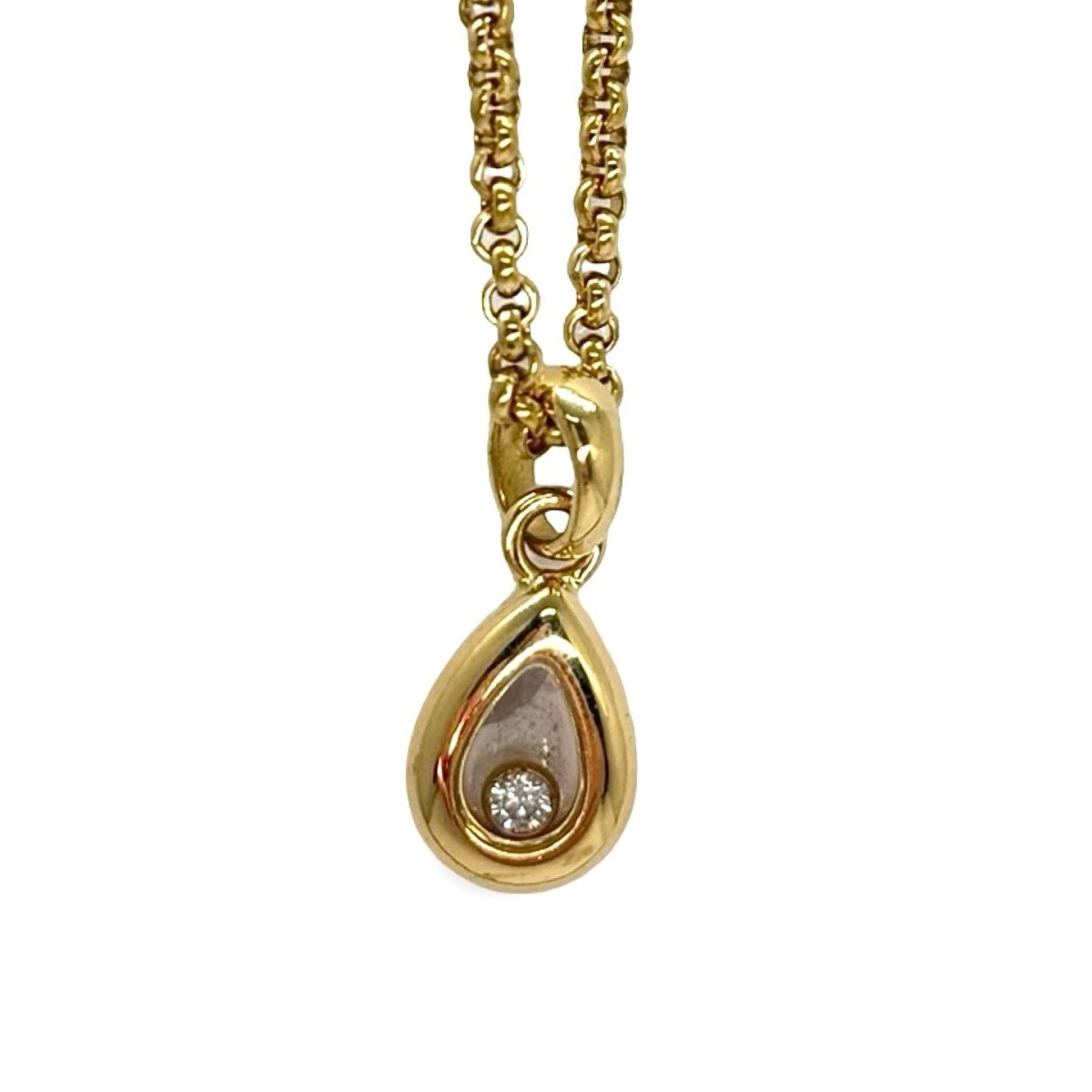 Collier Pendentif CHOPARD "Happy Diamond" en or jaune et diamant - Castafiore