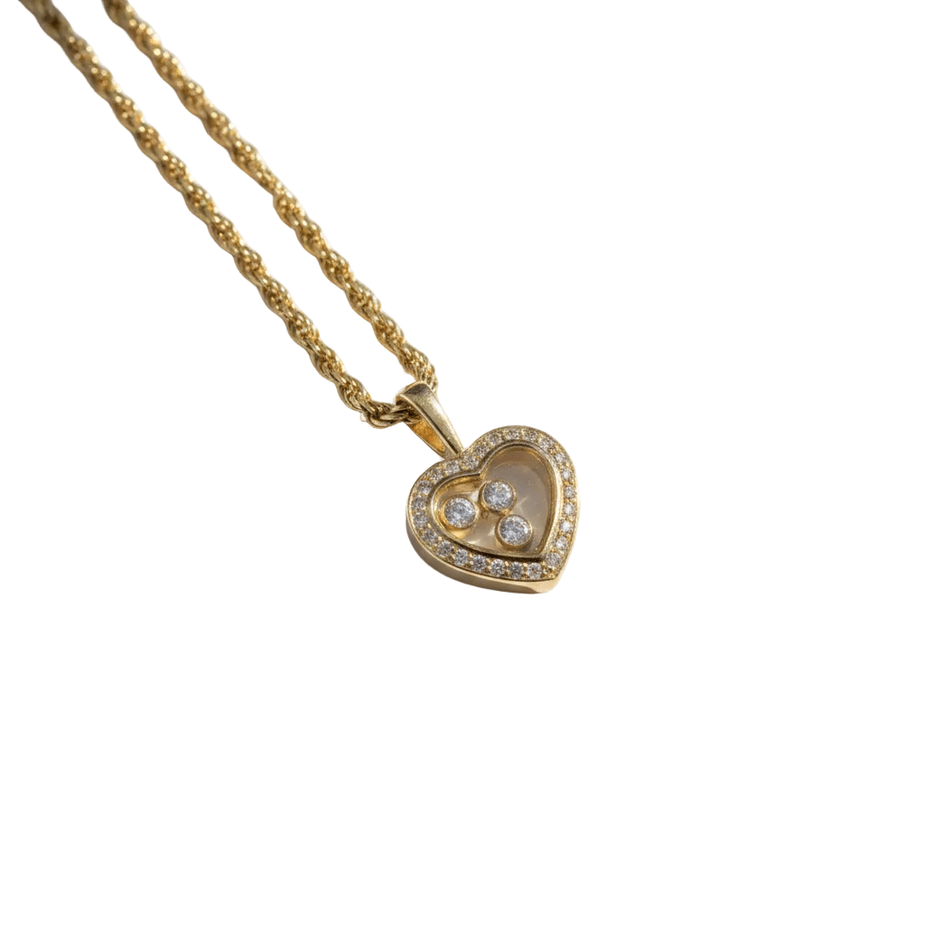 Collier Pendentif CHOPARD "Happy Diamond" en or jaune et diamants - Castafiore