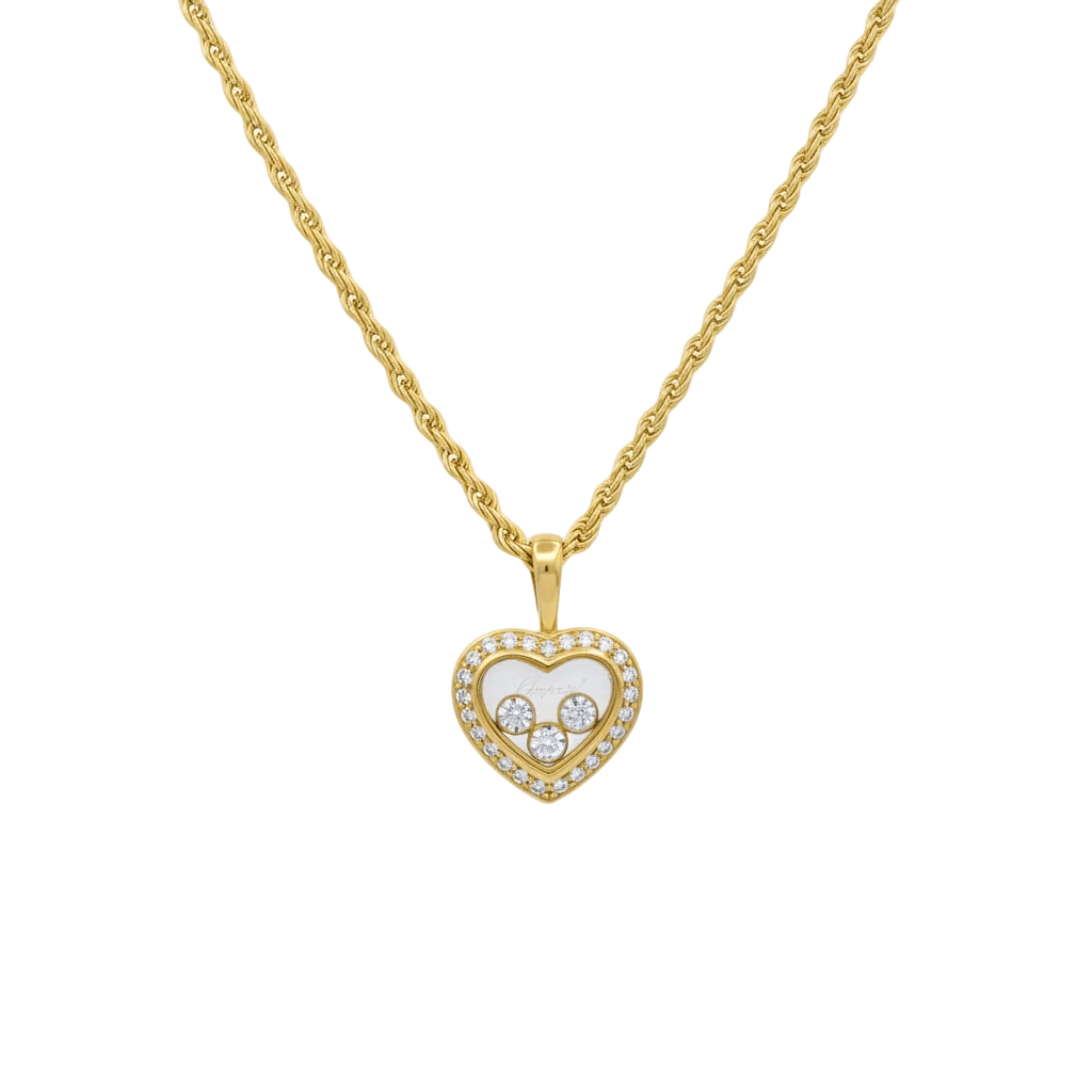 Collier Pendentif CHOPARD "Happy Diamond" en or jaune et diamants - Castafiore