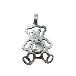 Collier Pendentif CHOPARD "Happy Diamond Teddy Bear" en or blanc et diamants - Castafiore