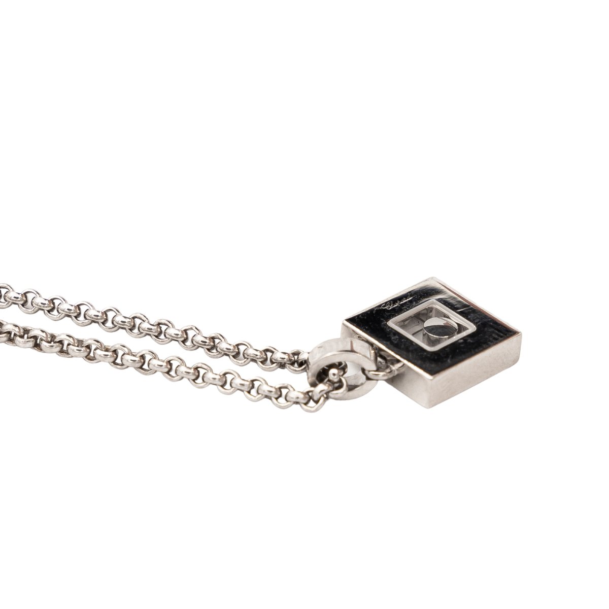 Collier Pendentif CHOPARD "Happy Diamonds" en or blanc et diamant - Castafiore