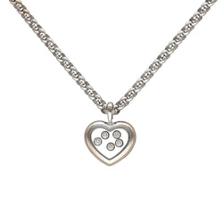 Collier Pendentif CHOPARD "Happy Diamonds" en or blanc et diamants - Castafiore