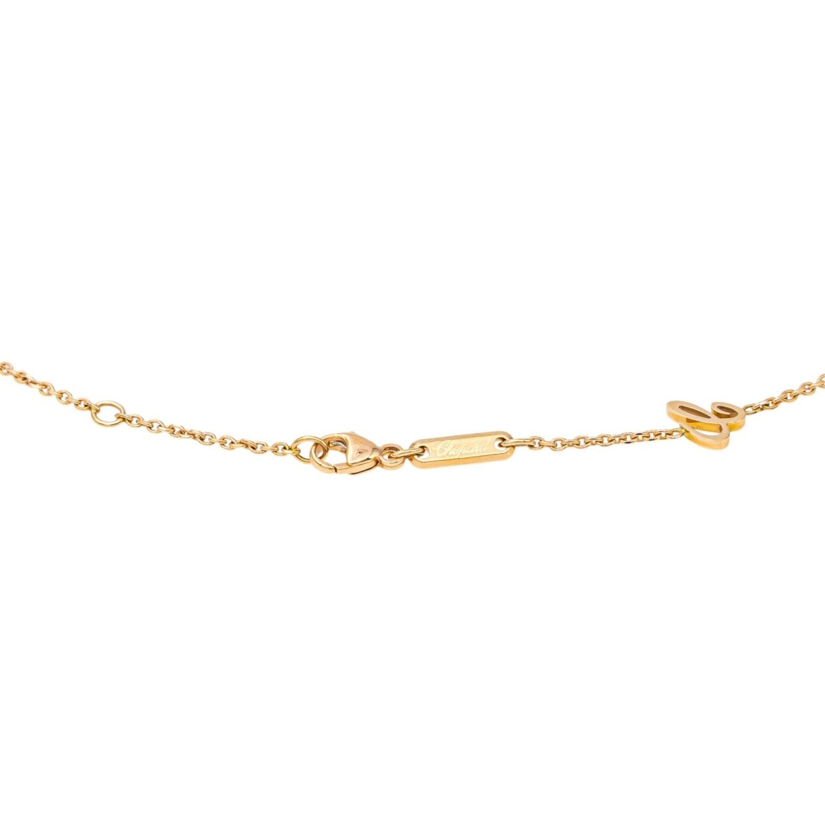 Collier Pendentif CHOPARD "Happy Diamonds Icons" en or rose, saphir et diamants - Castafiore