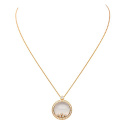 Collier Pendentif CHOPARD "Happy Diamonds Icons" en or rose, saphir et diamants - Castafiore