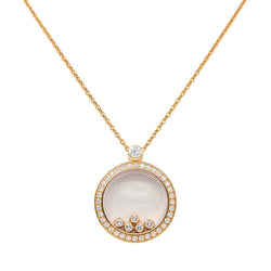 Collier Pendentif CHOPARD "Happy Diamonds Icons" en or rose, saphir et diamants - Castafiore