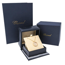 Collier Pendentif CHOPARD "Happy Diamonds Icons" en or rose, saphir et diamants - Castafiore