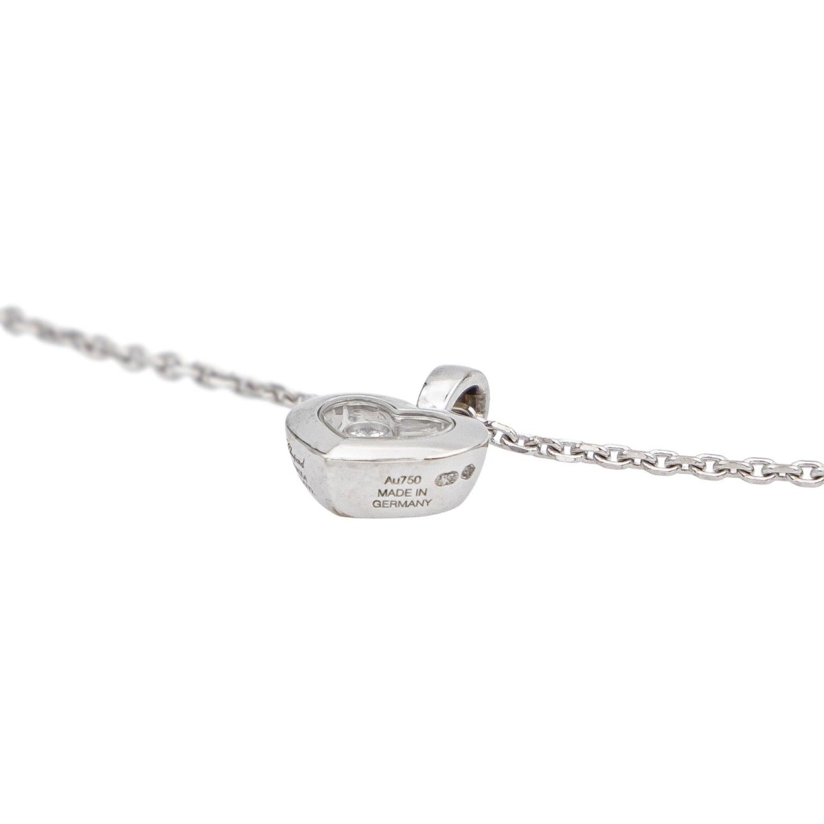 Collier Pendentif CHOPARD "Happy Heart" en or blanc et diamant - Castafiore