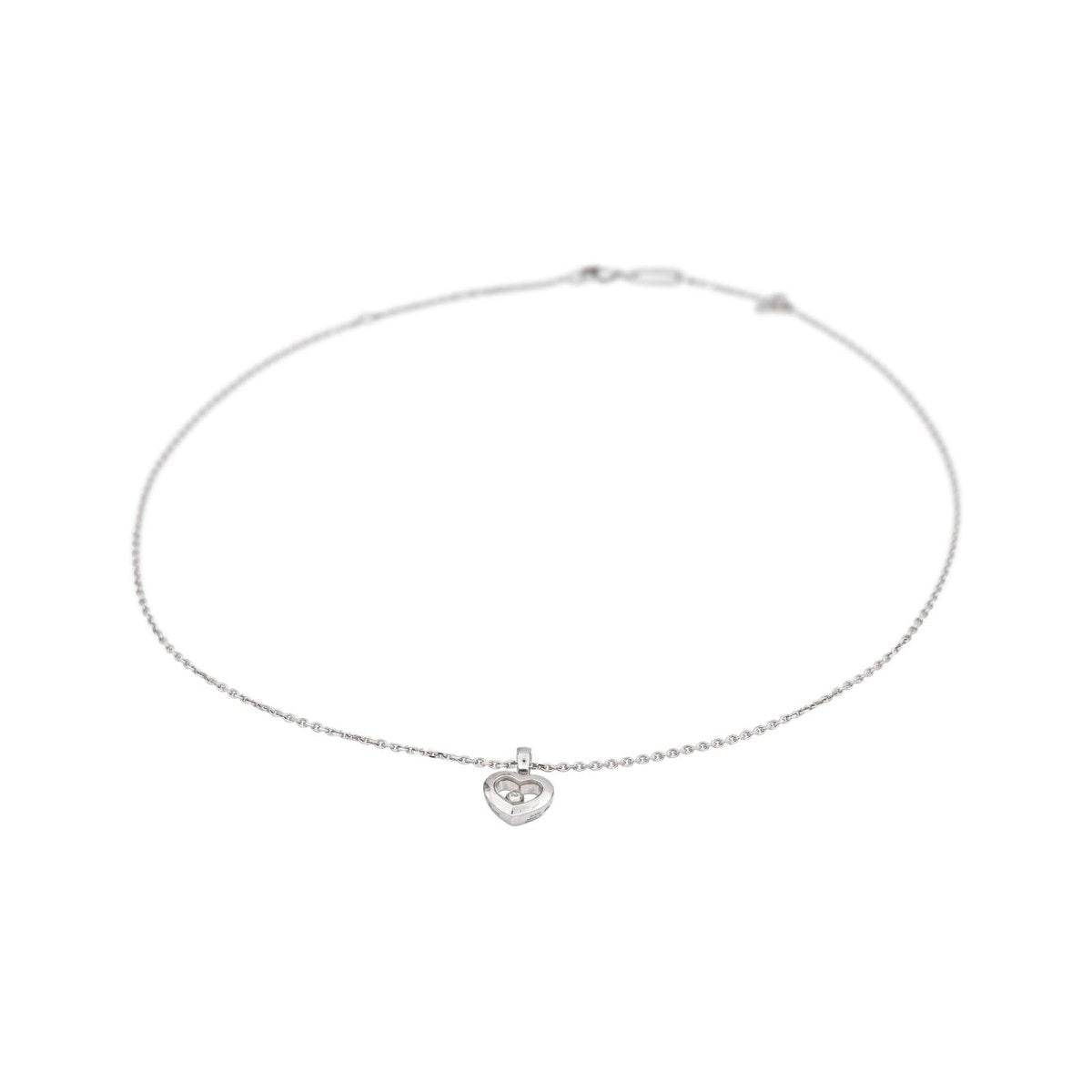 Collier Pendentif CHOPARD "Happy Heart" en or blanc et diamant - Castafiore