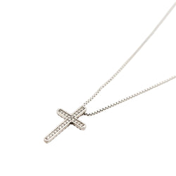 Collier Pendentif Croix DAVID YURMAN en argent et diamants - Castafiore