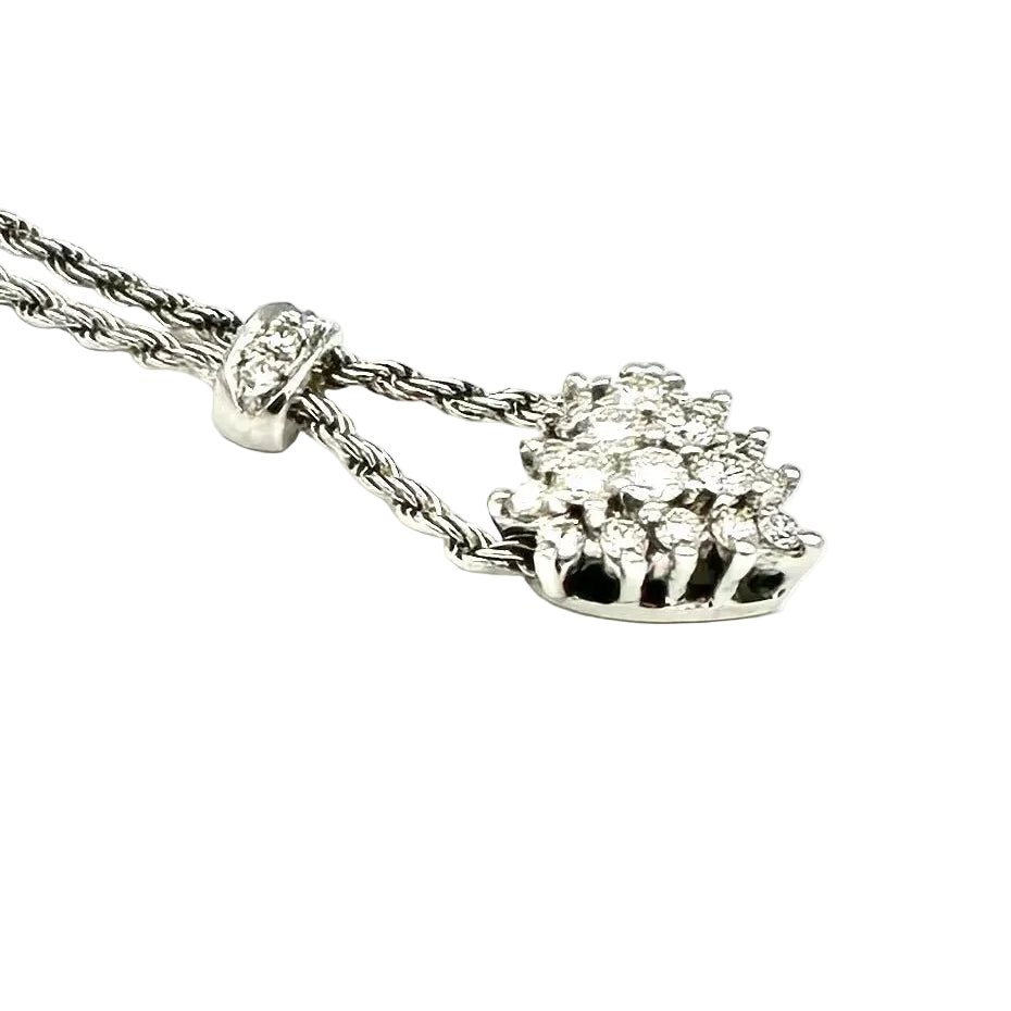 Collier Pendentif DAMIANI en or blanc et diamants - Castafiore