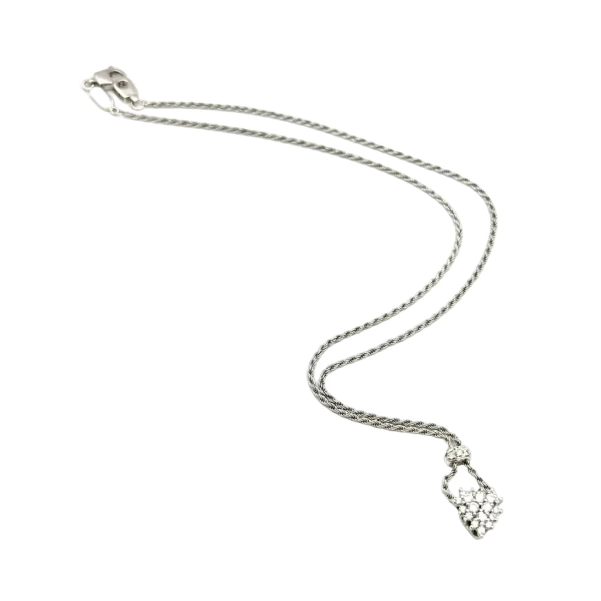 Collier Pendentif DAMIANI en or blanc et diamants - Castafiore