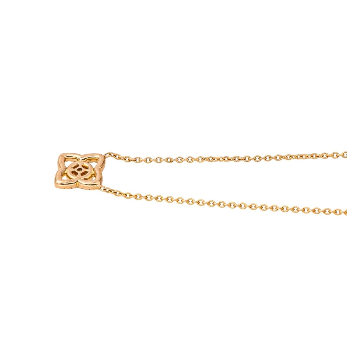 Collier Pendentif DE BEERS "Lotus" en or rose et diamants - Castafiore