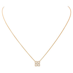 Collier Pendentif DE BEERS "Lotus" en or rose et diamants - Castafiore