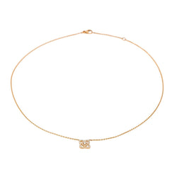 Collier Pendentif DE BEERS "Lotus" en or rose et diamants - Castafiore
