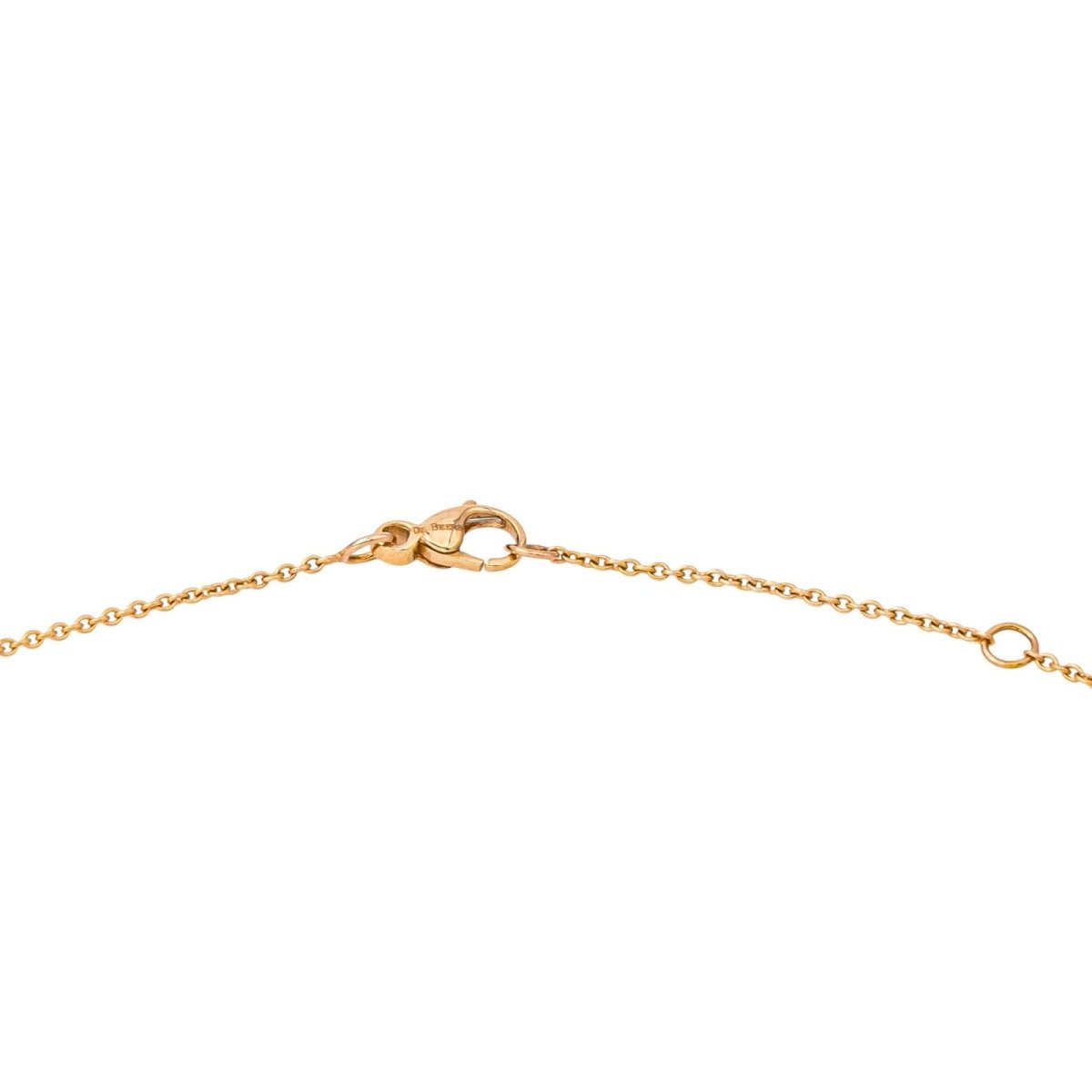 Collier Pendentif DE BEERS "Lotus" en or rose et diamants - Castafiore