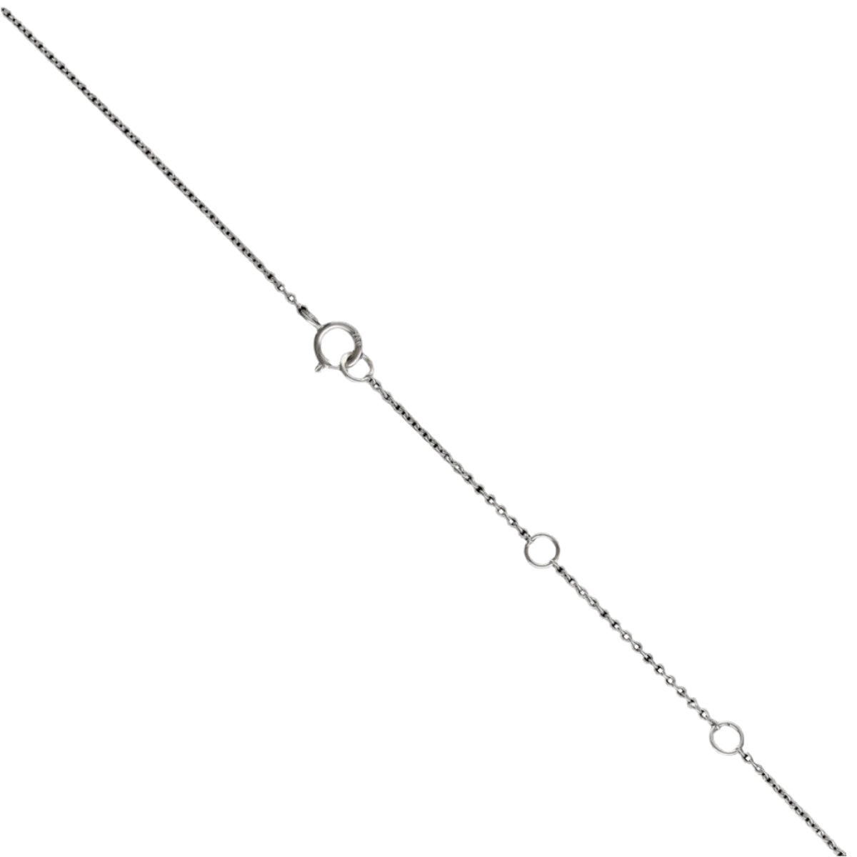 Collier pendentif diamant 0,60 Ct E - SI2 en or gris 18 Cts. Certifié HRD. - Castafiore