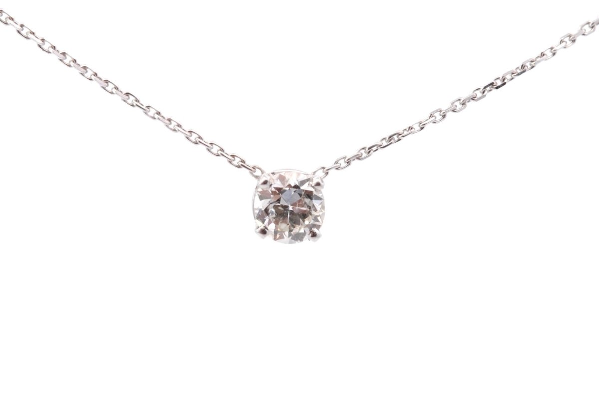 Collier pendentif diamant en or blanc - Castafiore