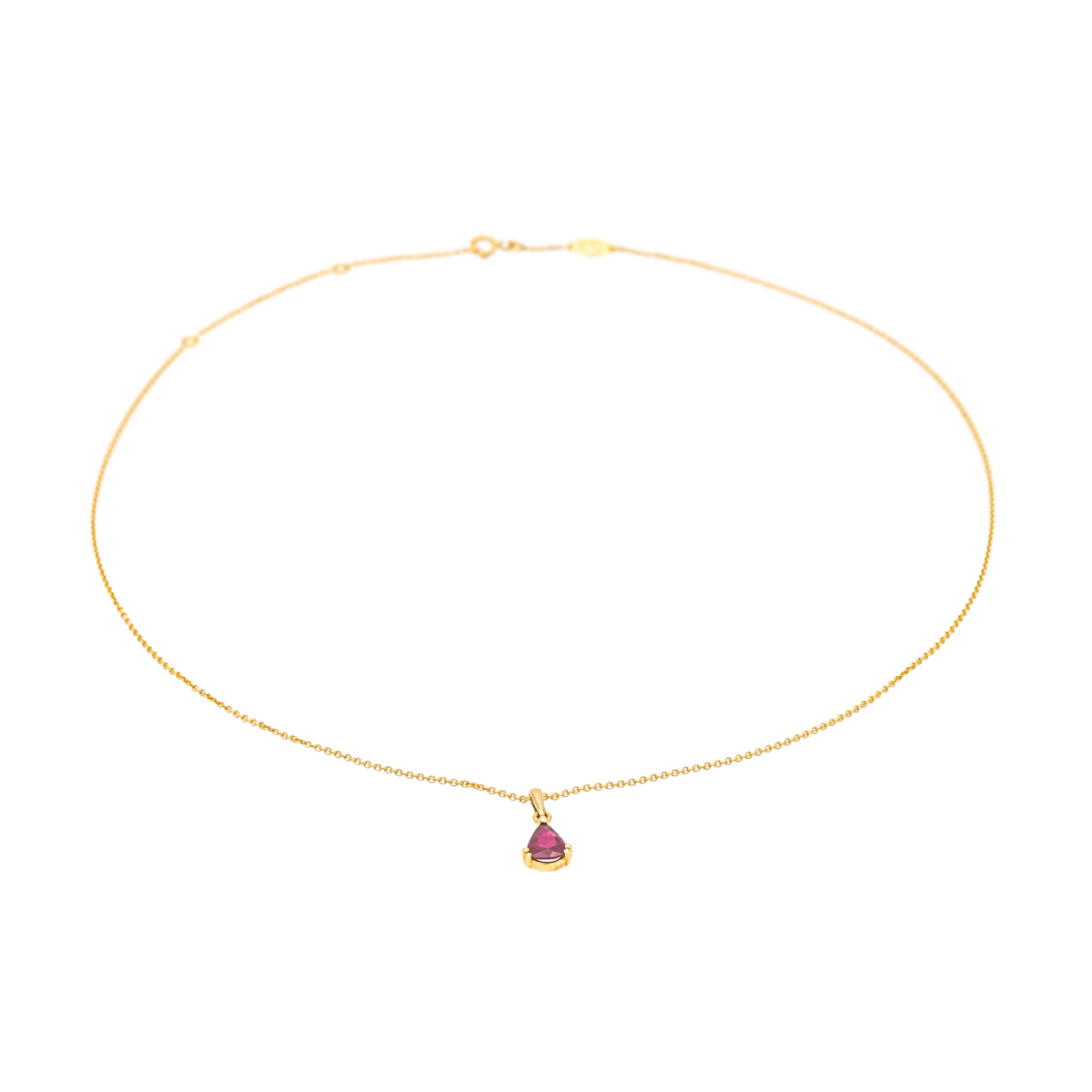 Collier Pendentif DIDIER GUÉRIN en or jaune et rubis - Castafiore