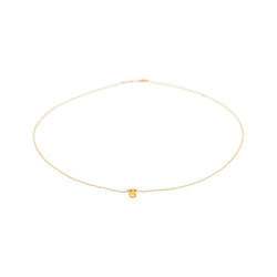 Collier Pendentif DINH VAN "Cube" en or jaune et saphir - Castafiore