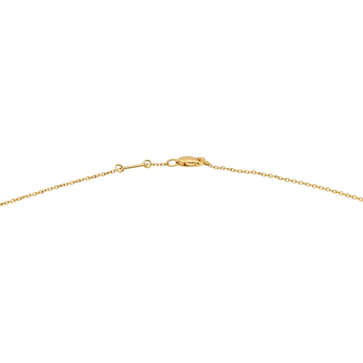 Collier Pendentif DINH VAN "Cube" en or jaune et saphir - Castafiore