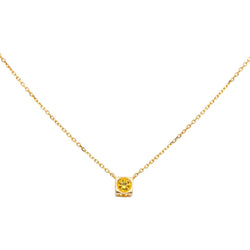 Collier Pendentif DINH VAN "Cube" en or jaune et saphir - Castafiore