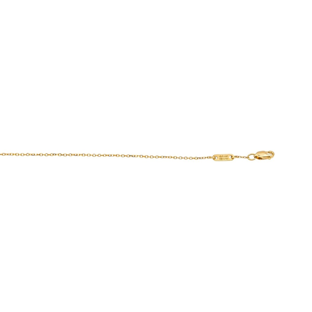 Collier Pendentif DINH VAN "Cube" en or jaune et saphir - Castafiore