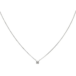 Collier Pendentif DINH VAN "Le Cube" en or blanc et diamant - Castafiore
