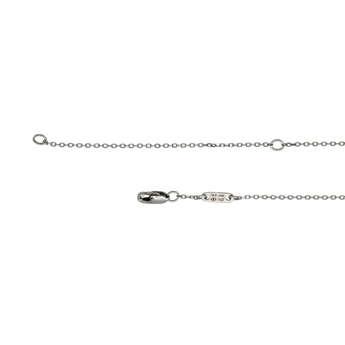 Collier Pendentif DINH VAN "Le Cube" en or blanc et diamant - Castafiore