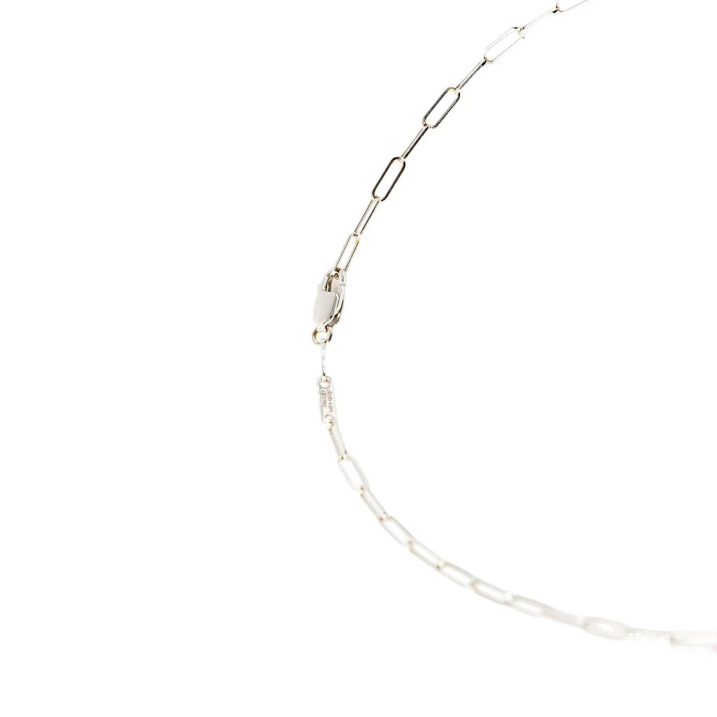 Collier Pendentif DINH VAN "Menottes Double Coeurs R9" en or blanc et diamants - Castafiore