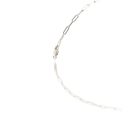 Collier Pendentif DINH VAN "Menottes Double Coeurs R9" en or blanc et diamants - Castafiore