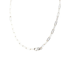 Collier Pendentif DINH VAN "Menottes Double Coeurs R9" en or blanc et diamants - Castafiore