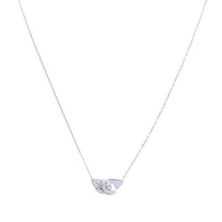 Collier Pendentif DINH VAN "Menottes R8" en or blanc et diamants - Castafiore