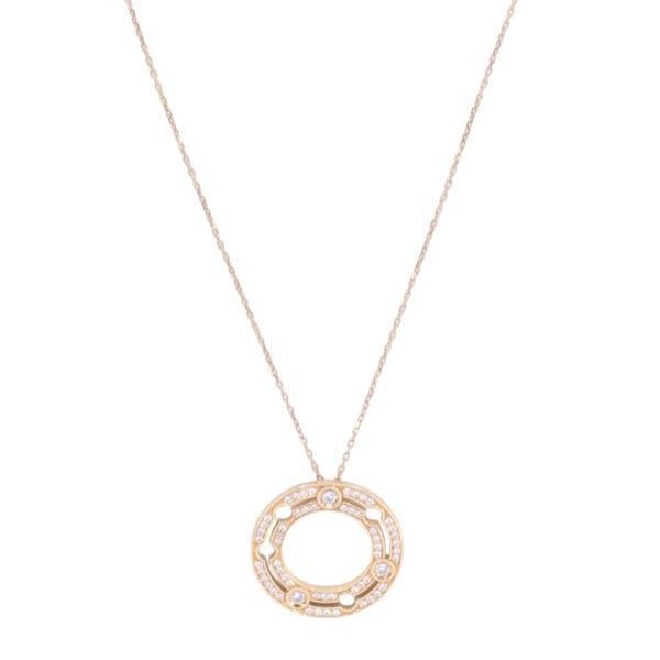 Collier Pendentif DINH VAN "Pulse" en or rose et diamants - Castafiore