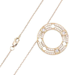 Collier Pendentif DINH VAN "Pulse" en or rose et diamants - Castafiore