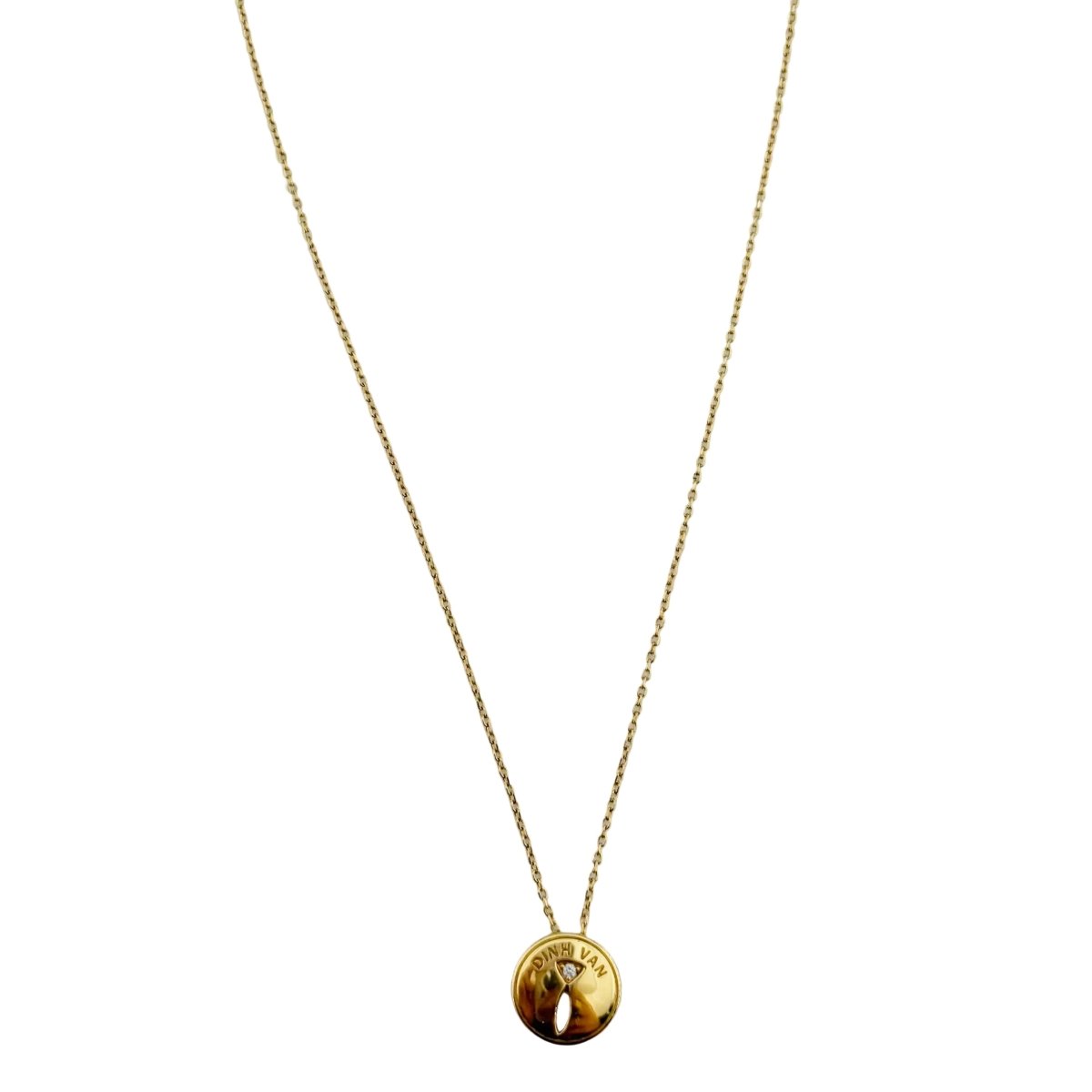 Collier Pendentif DINH VAN "Punaise" en or jaune et diamant - Castafiore
