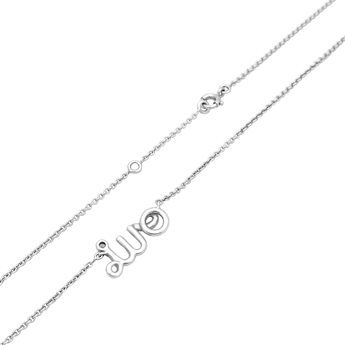 Collier Pendentif DIOR "Dioramour" en or blanc et diamants - Castafiore