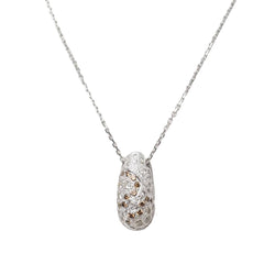 Collier pendentif dôme en or blanc et diamants - Castafiore